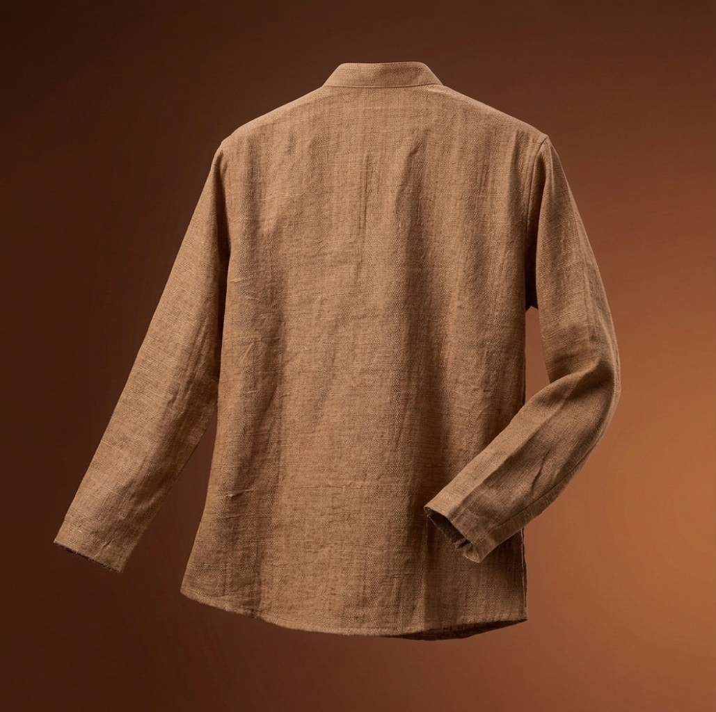 COSMIC DUST - HANDMADE KHADI SHORT KURTA - BROWN