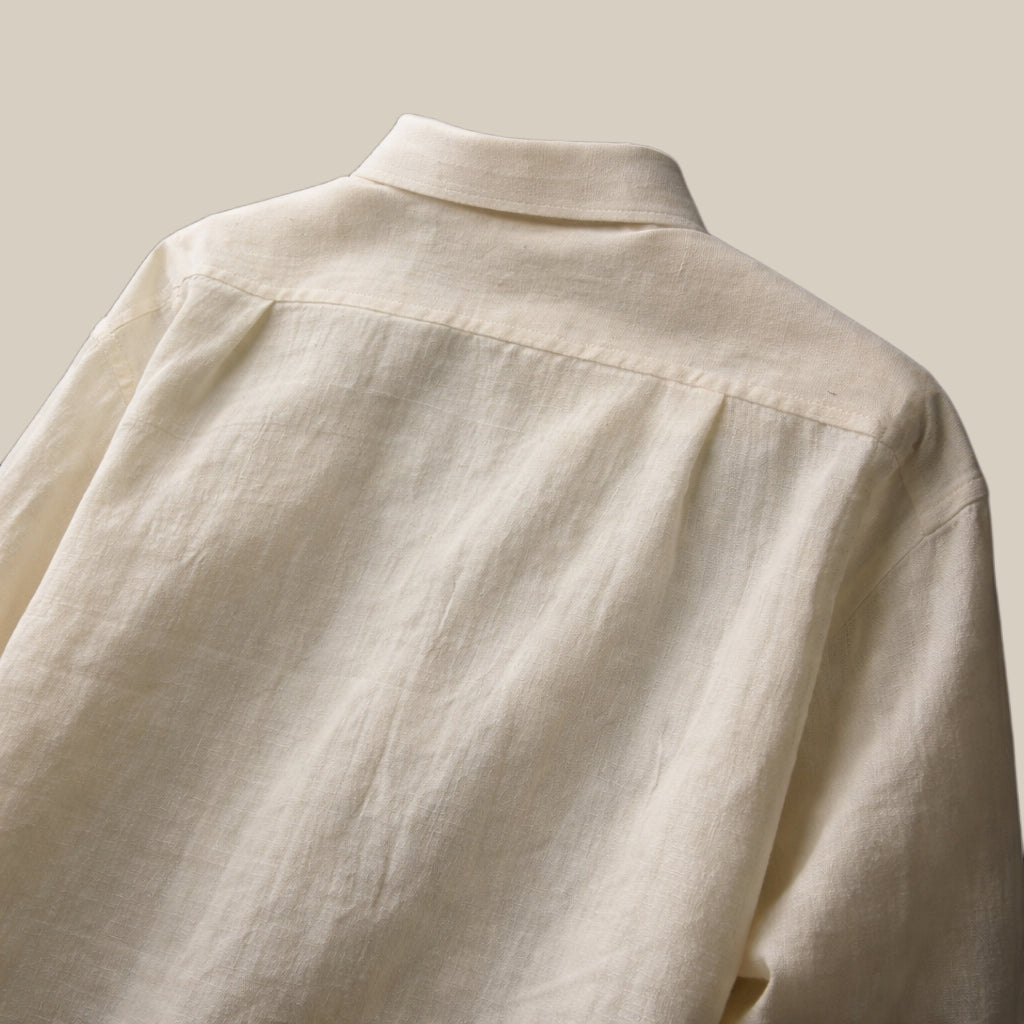 MOON - HANDMADE ORGANIC KHADI SHIRT - CREAM
