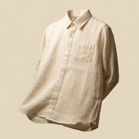 MOON - HANDMADE ORGANIC KHADI SHIRT - CREAM